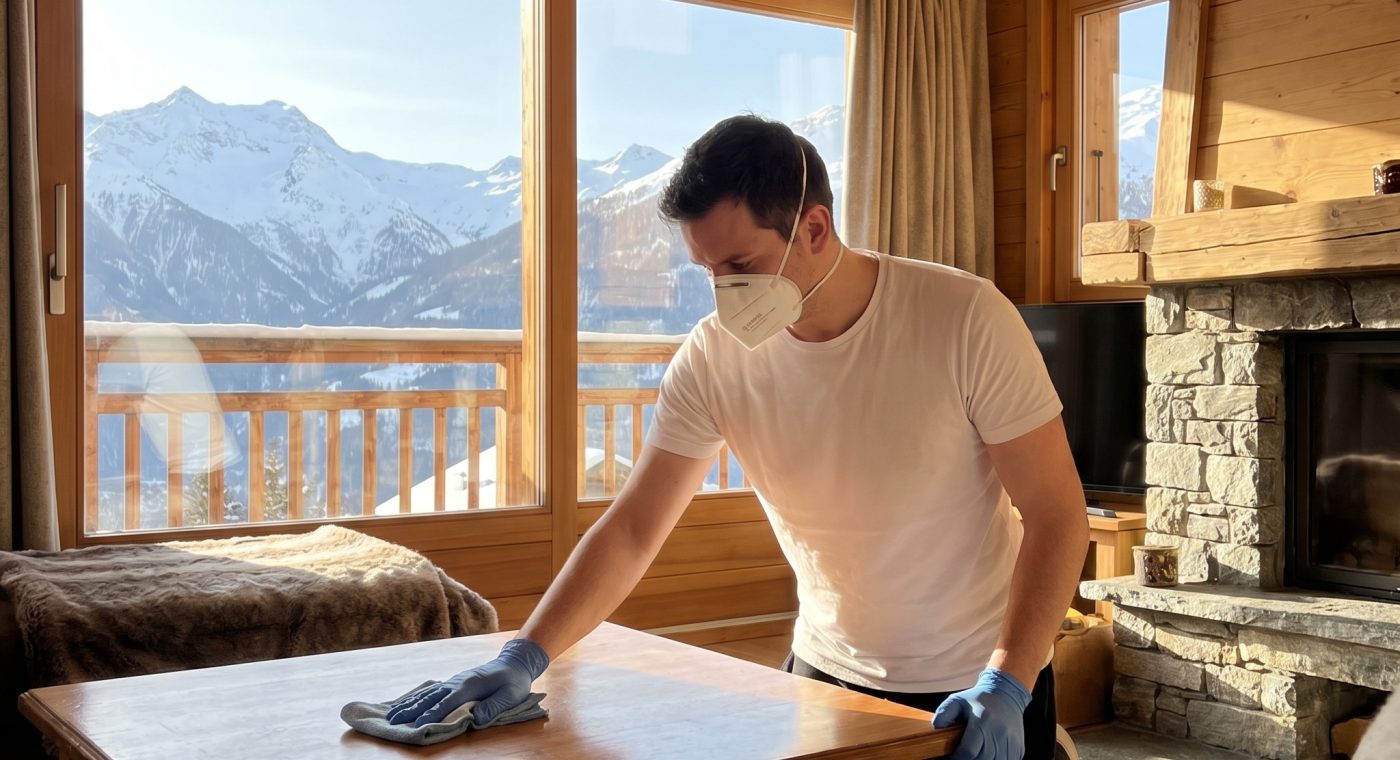 Nettoyage professionnel d'un chalet dans le Queyras par Nevia Services