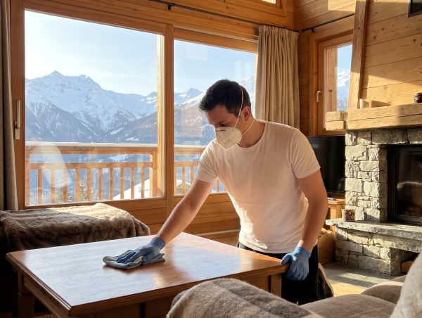 Nettoyage professionnel d'un chalet dans le Queyras par Nevia Services